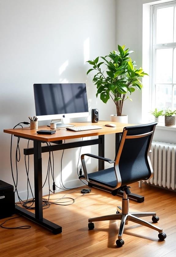adjust desk for comfort