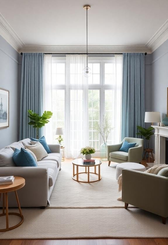 calming color combinations selection