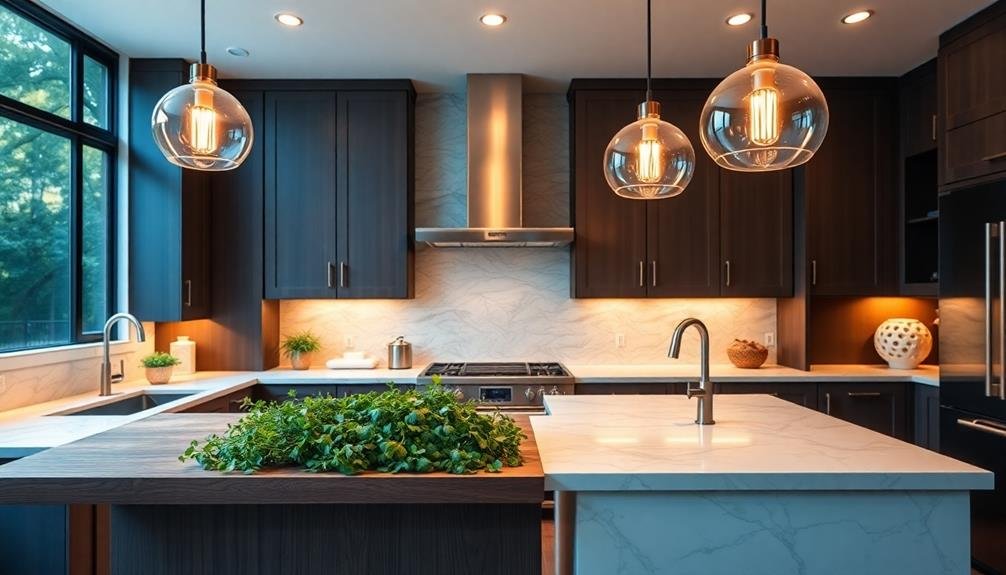 chic kitchen pendant lights