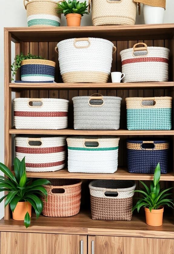 chic organizational baskets collection
