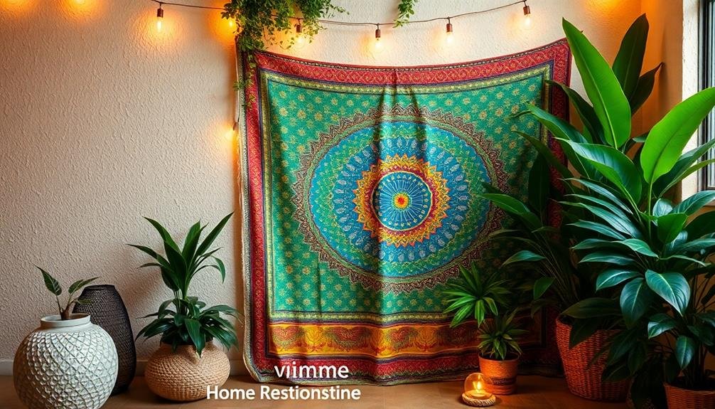 colorful wall tapestry decor