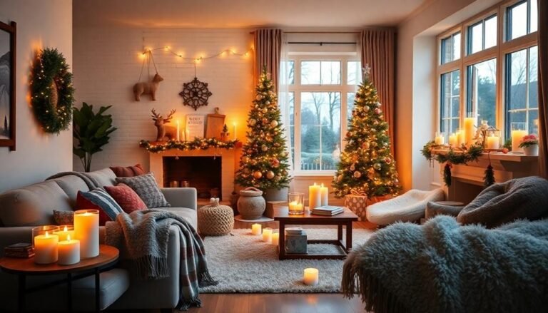 cozy christmas ambiance candles lights