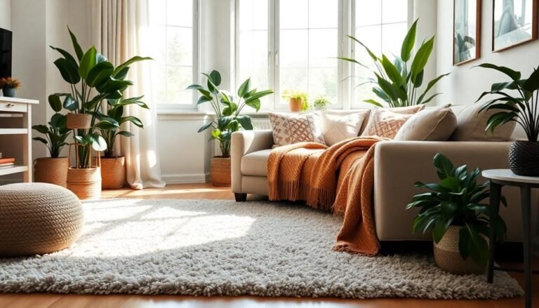 cozy living room shag rugs