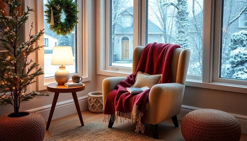 cozy winter reading nook