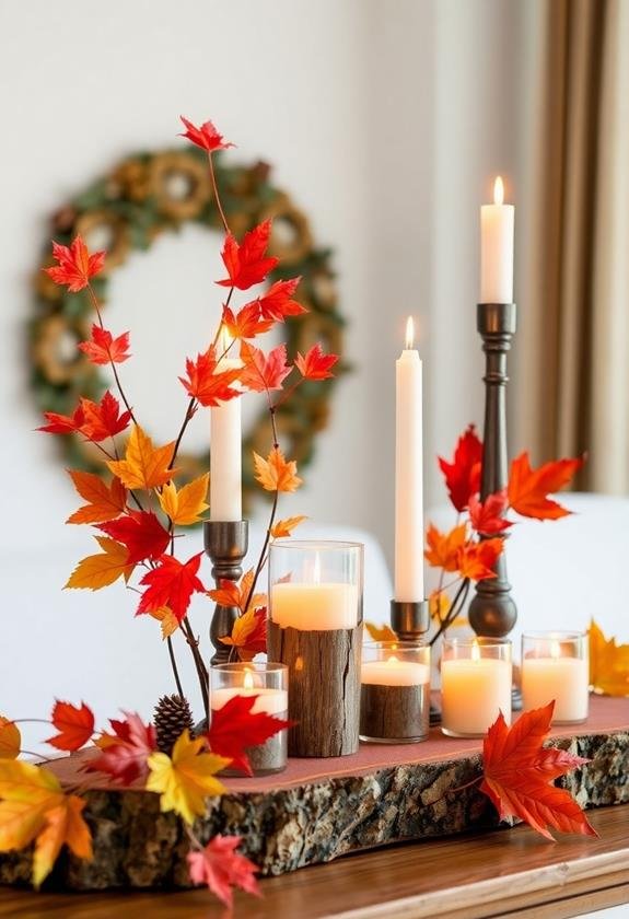 creative seasonal candle displays