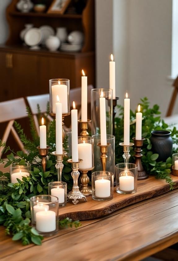 decorative candle holder arrangement