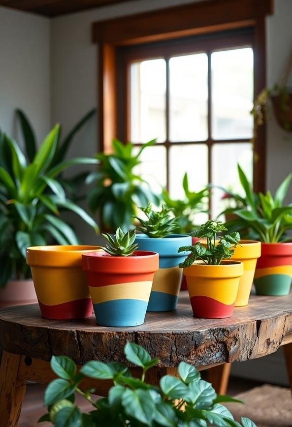 decorative hand painted planters