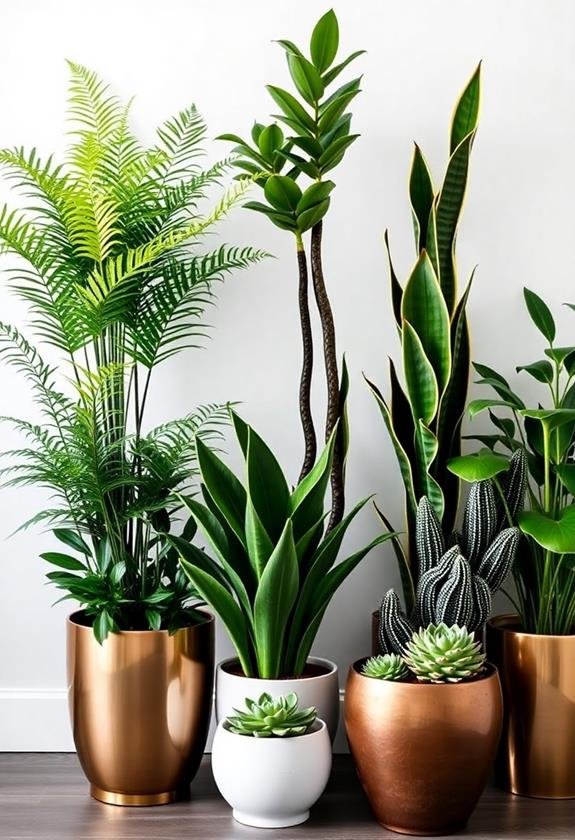 diverse plant size variations