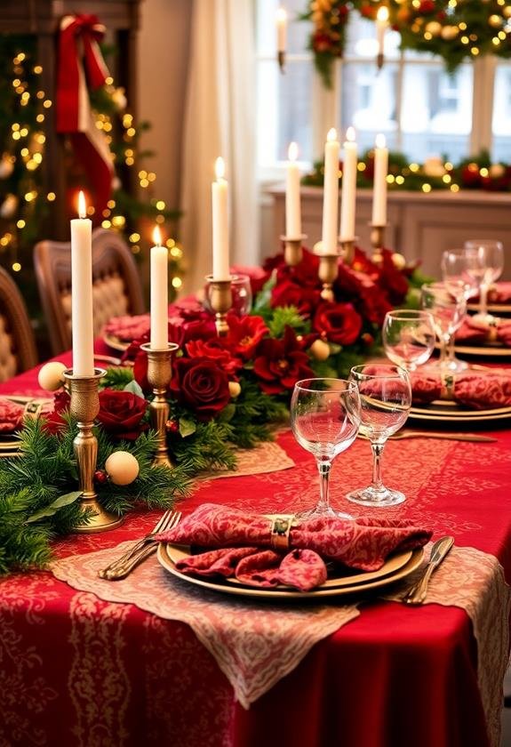 festive dining table decor