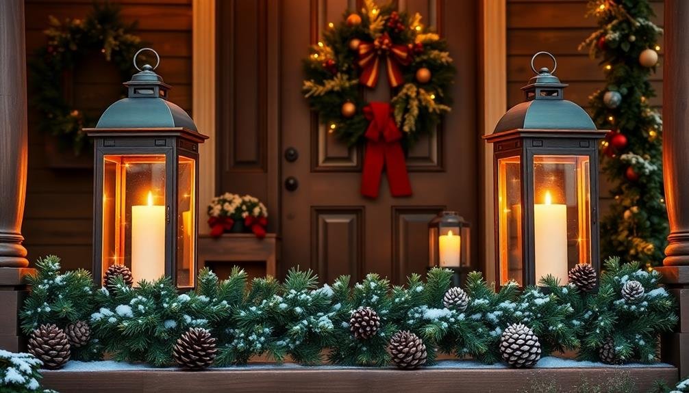 festive porch lantern decorations