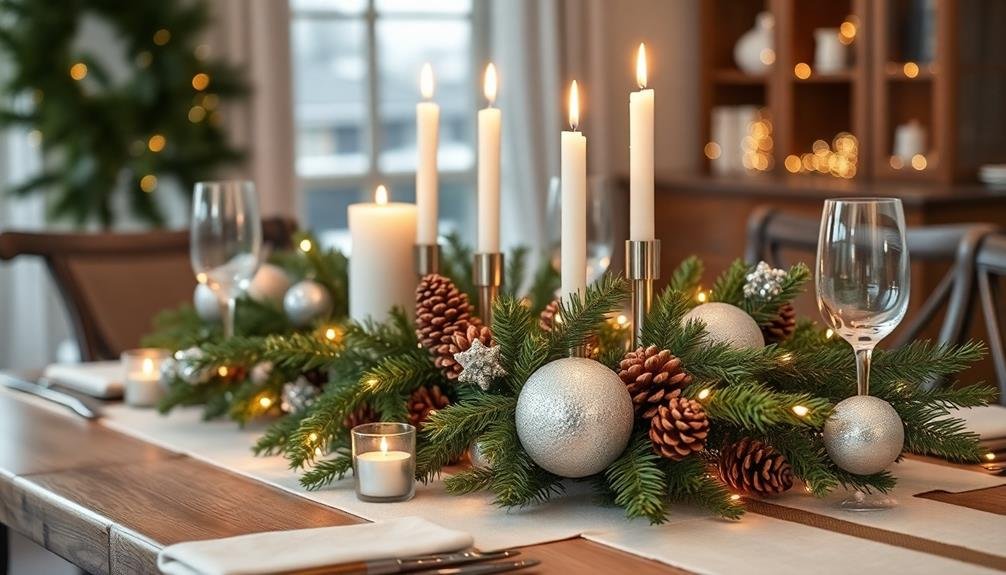 festive winter dining centerpieces