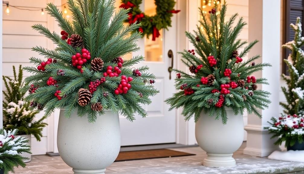 festive winter planter ideas