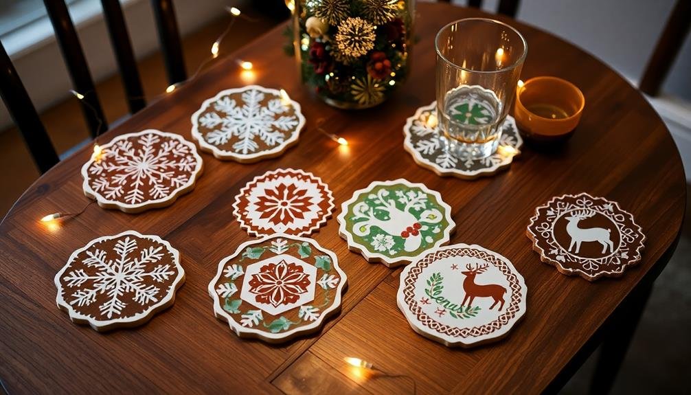 holiday coasters gift or keep