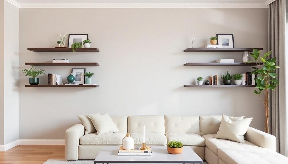 maximize space with shelves