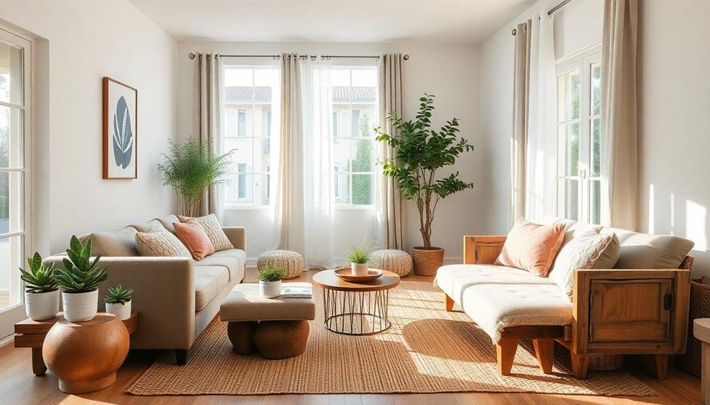 natural materials enhance decor