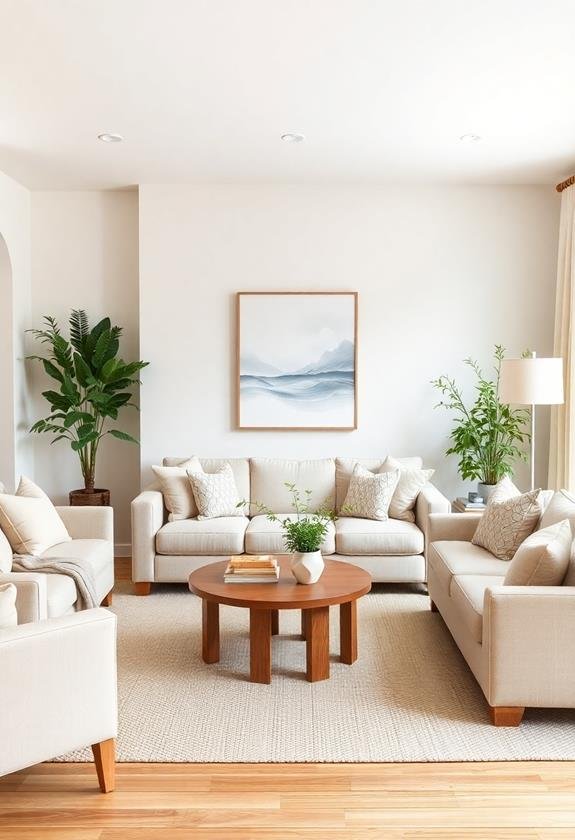 neutral decor home staging