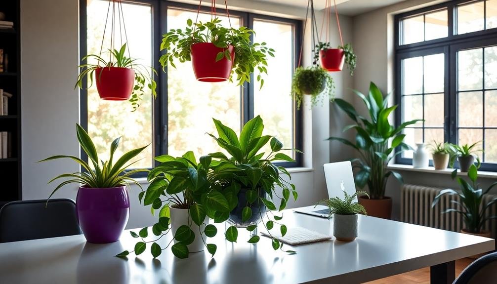 plants enhance home office productivity