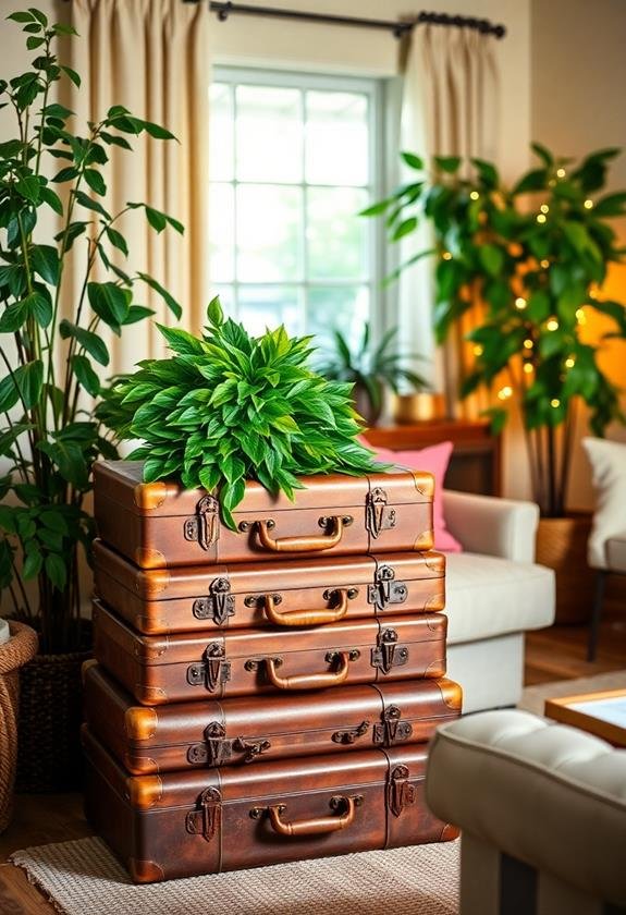 repurposing vintage luggage stylishly