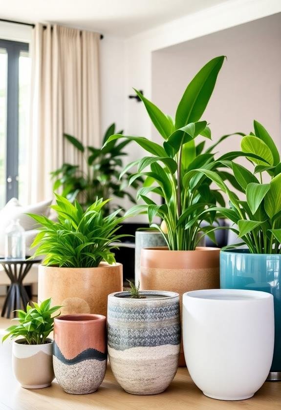 selecting stylish plant pots