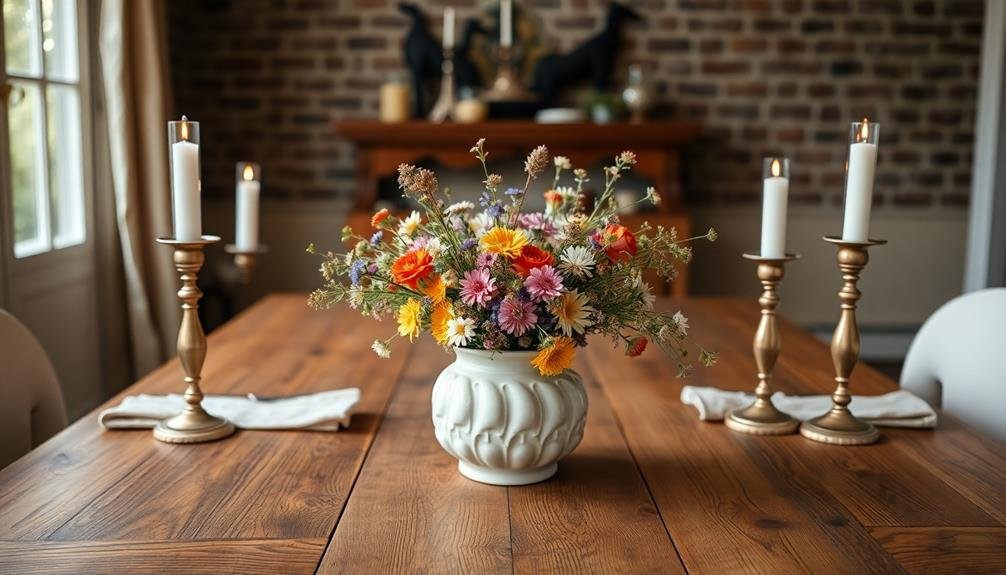 simple dining table centerpieces