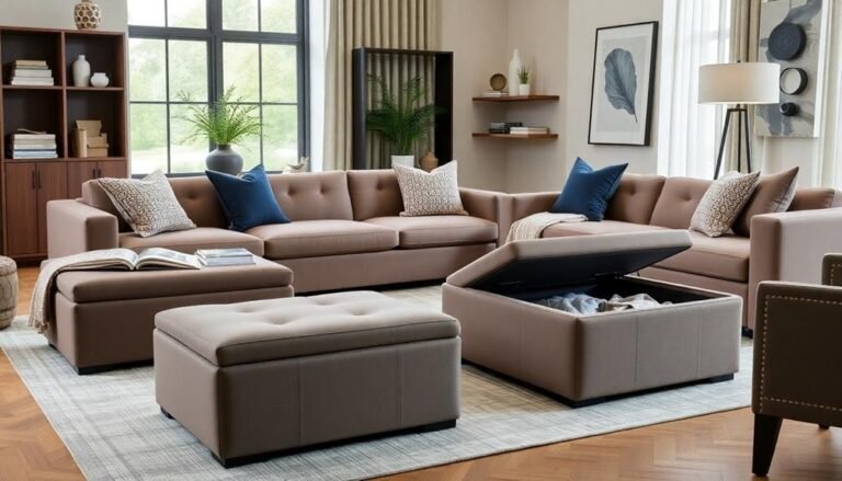 space saving storage ottomans