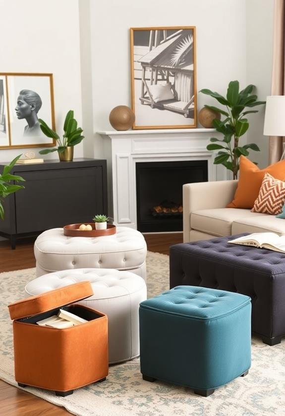 storage ottomans for small spaces