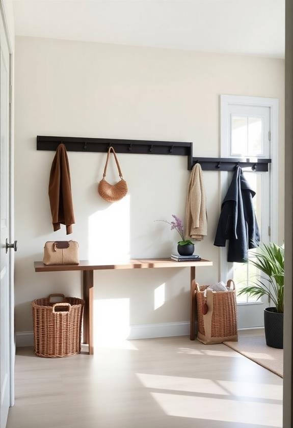 stylish and organized entrance