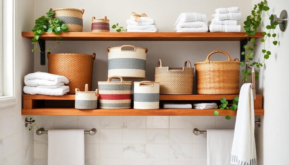 stylish bathroom storage baskets