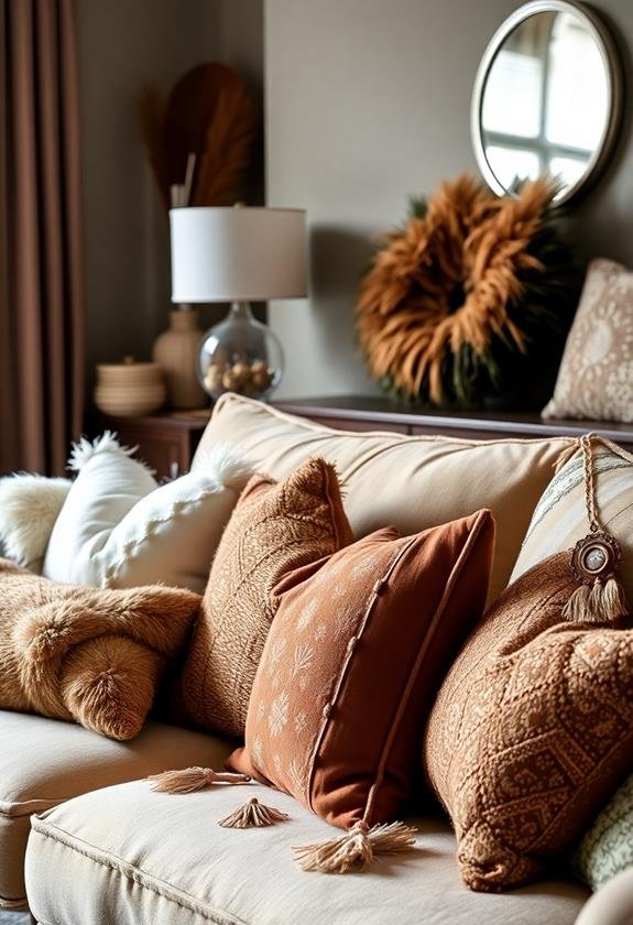 stylish cushion accents