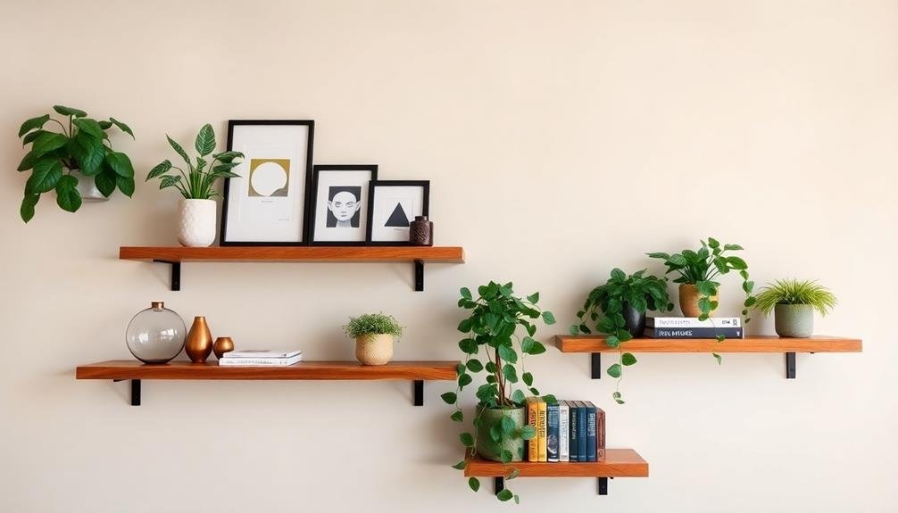 stylish floating shelves selection