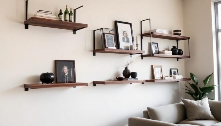 stylish industrial wall shelves