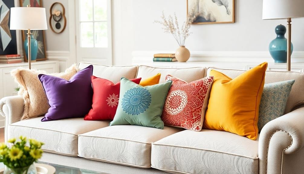 stylish sofa pillow selection