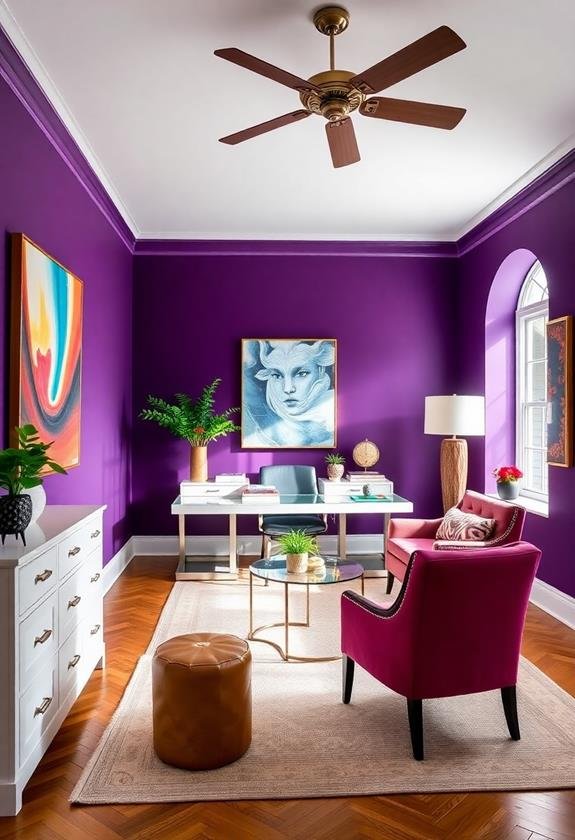 vibrant purple hues motivate