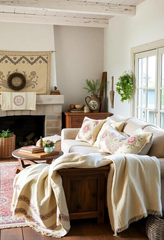 warm soft textured materials